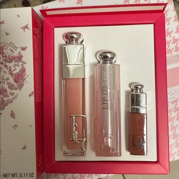 🌸New DIOR ADDICT 3 pcs Lip Essentials Set lip maximizer, lip gloss, lip plumper
